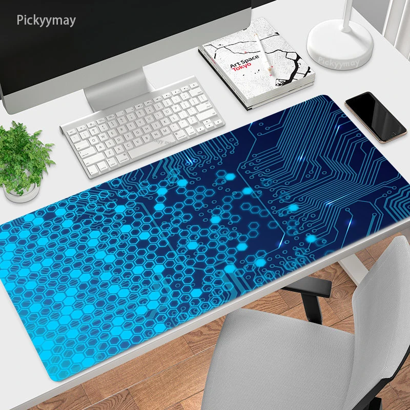 

PCB Mousepad Locking Edge Mouse Pad Rubber High Tech Geek Soft Gamer Keyboard Gaming Accessories Mause Pad Office Carpet XXL