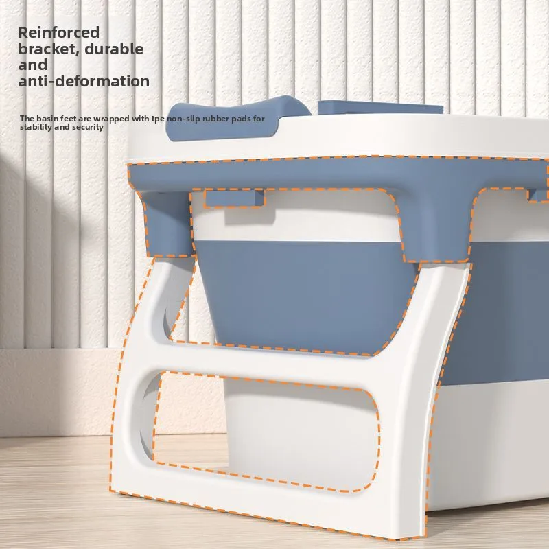 دلو سباحة للأطفال حديثي الولادة قابل للطي بحجم كينج، دلو سباحة منزلي #5