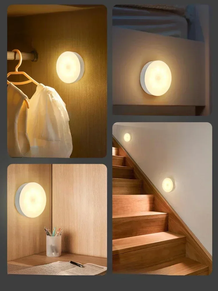 PIR Motion Sensor Lights Kitchen Cabinet and Storage Rechargeable LED Light for Kitchen Cabinets Portable Indoor Lighting