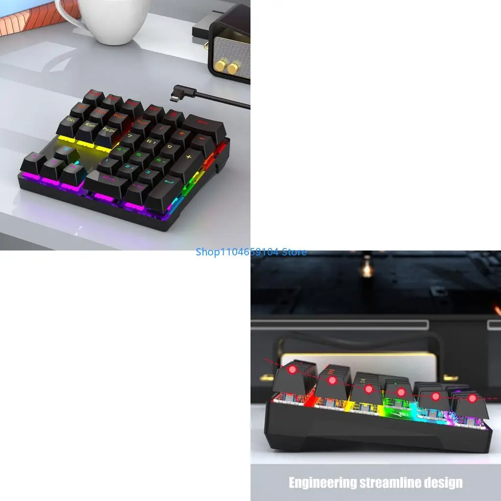 33 RGBS iluminan teclados mecánicos para juegos oficina y uso doméstico