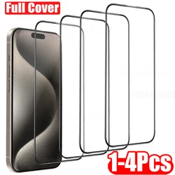 1-4 Stuks Gehard Glas Voor iPhone 15 14 13 12 11 Pro Max Anti-Burst Screen Protector Voor iPhone X XR XS Max Beschermende Glas Film