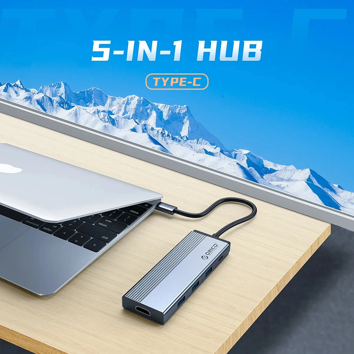 ORICO 5 in 1 USB C Hub Multipo - đánh giá và giá Hdmi Adapter Tablet