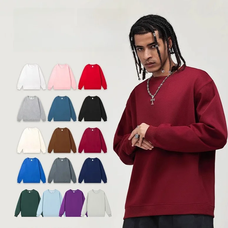 سترة قطنية مختلطة مزدوجة الجوانب فضفاضة طويلة Sve مستديرة للرجال كاجوال بقلنسوة متطابقة الألوان للزوجين #1