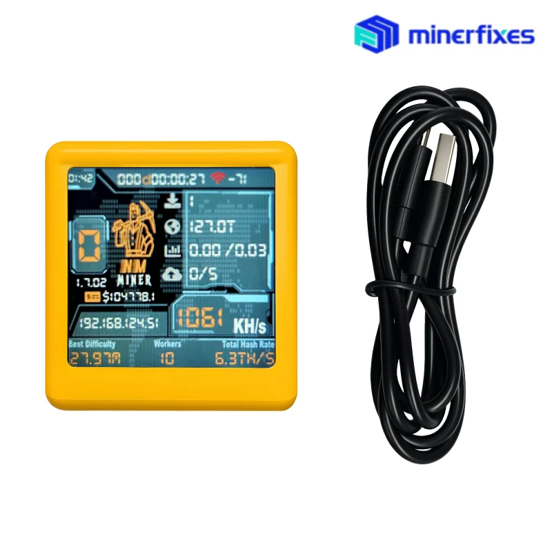 NMminer التلفزيون الذكي 1050KH/s Nerdminer V2 BTC منفرد التعدين التشفير اليانصيب مينر هدية ذكية صامتة سطح المكتب على مدار الساعة التعدين