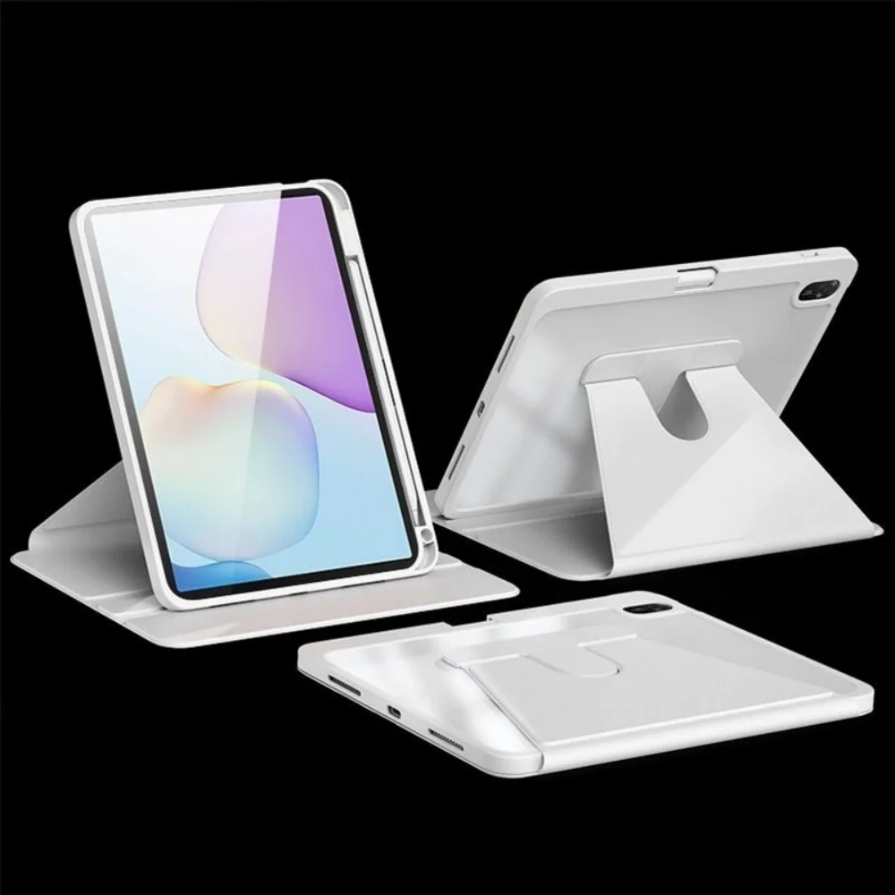 Minimalist Luxury Solid Color 360° Rotate Cover For iPad Pro 13 11th M5 M4 12.9 A16 8 7 9th 10th Air 11 M2 M3 Mini Tablet Case