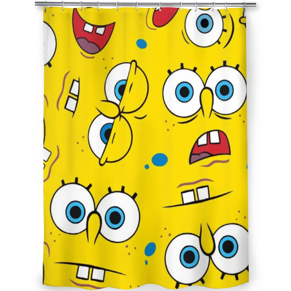 

SpongeBob Bathroom Shower Curtains Waterproof Bath Curtain Household Decoration