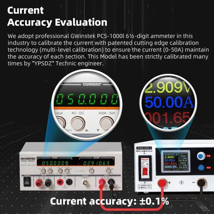 4 Channels 0.3-5V 50A Battery Charger Discharger Prismatic Battery Tester YPSDZ-0550-4 Charge Discharge Capacity Tester Checker