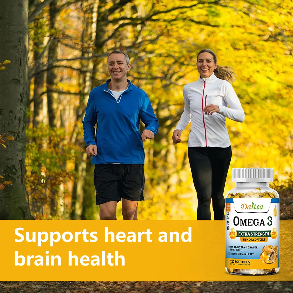 

Omega-3 Fish Oil, High-Potency EPA & DHA Supplement for Men & Women, Supports Heart, Joint & Brain Health, Non-GMO, Gluten-Free