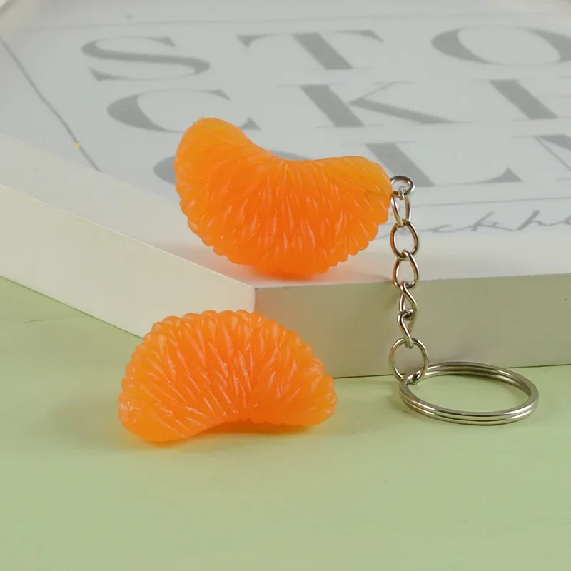 

Orange Keychain Creative Fashion Simulation Fruit Food Toy Model Car Phone Bag Pendant Ornaments Gift Trinkets Jewelry Llaveros