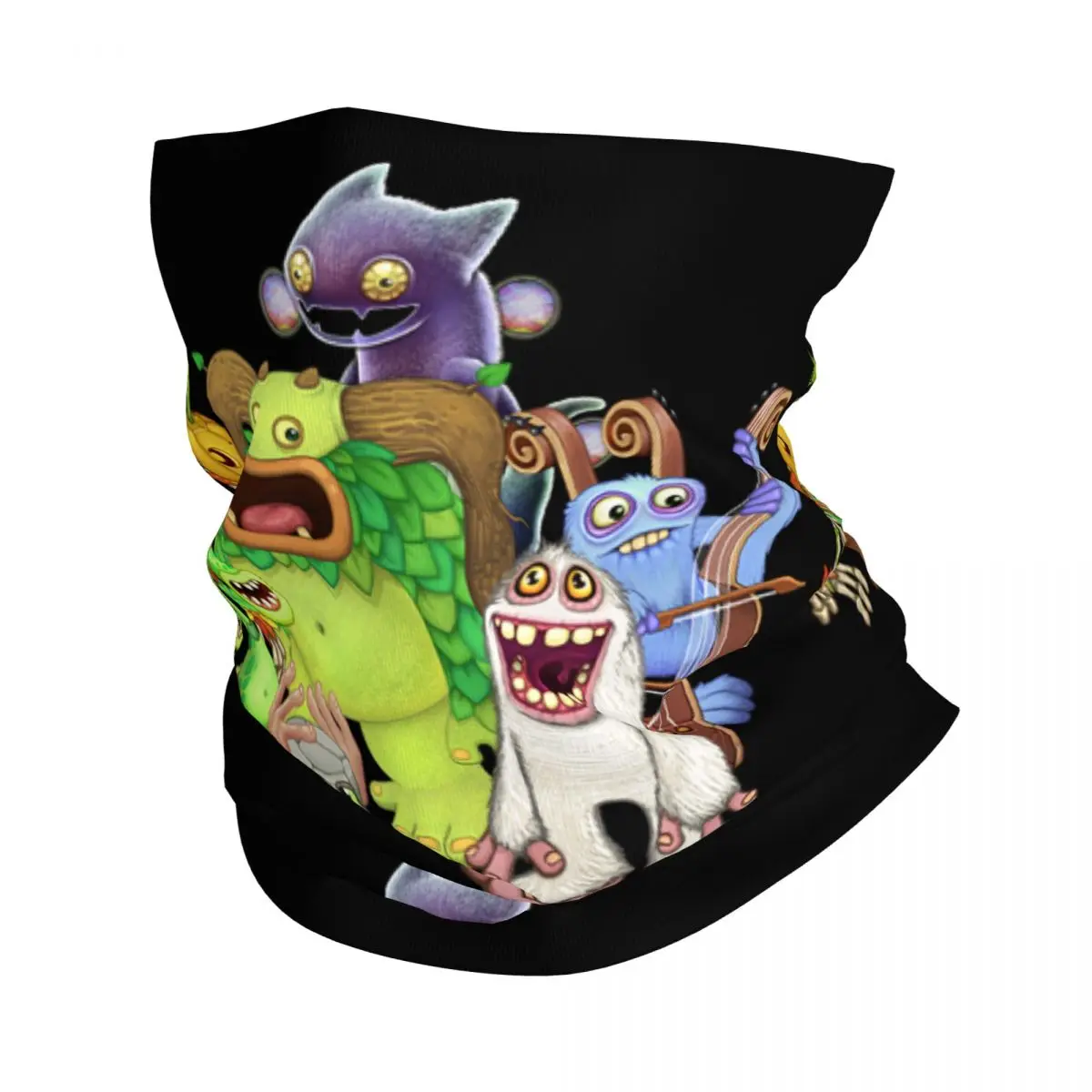 

Классическая бандана с изображением видеоигры My Singings Monsters, зимняя теплая повязка на шею, мужской ветрозащитный шарф для лица для пеших прогулок, гетры, повязка на голову