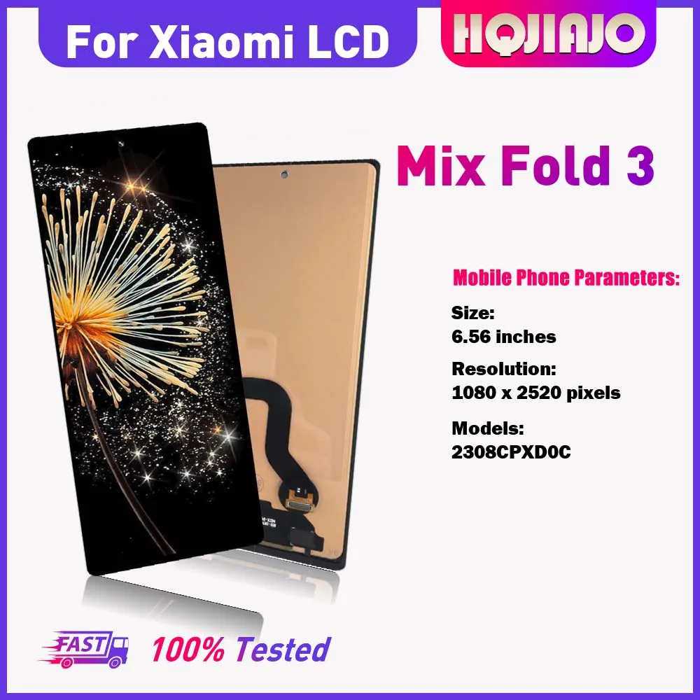 6,56-дюймовый TFT LCD-дисплей для Xiaomi Mix Fold 3 2308CPXD0C, сенсорный экран в сборе, замена и ремонт для MixFold3