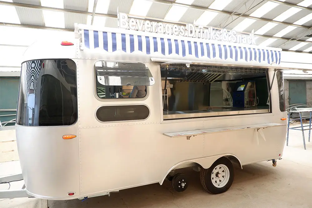 Изготовленный на заказ мобильный прицеп для кофе, прицепы для грузовиков быстрого питания, полностью оборудованная тележка для еды с кофейным мороженым и колесами на продажу