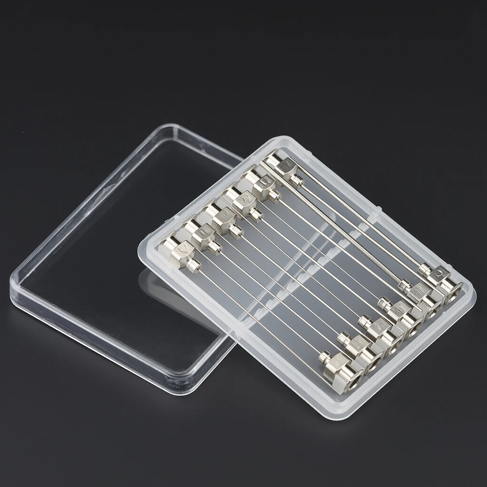 

12 Pack 8G-25G 50mm Stainless Steel Dispensing Needle Tip Blunt Syringe Needle 2 inches for Refilling Glue Syringes