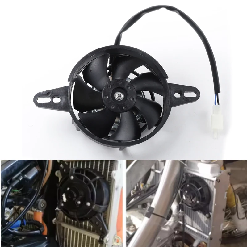 Motorcycle 12V Cooling Fan Oil Cooler Engine Electric Radiator For KTM EXC CRF YZF WR RM 50-250cc ATV Motocross Accessories