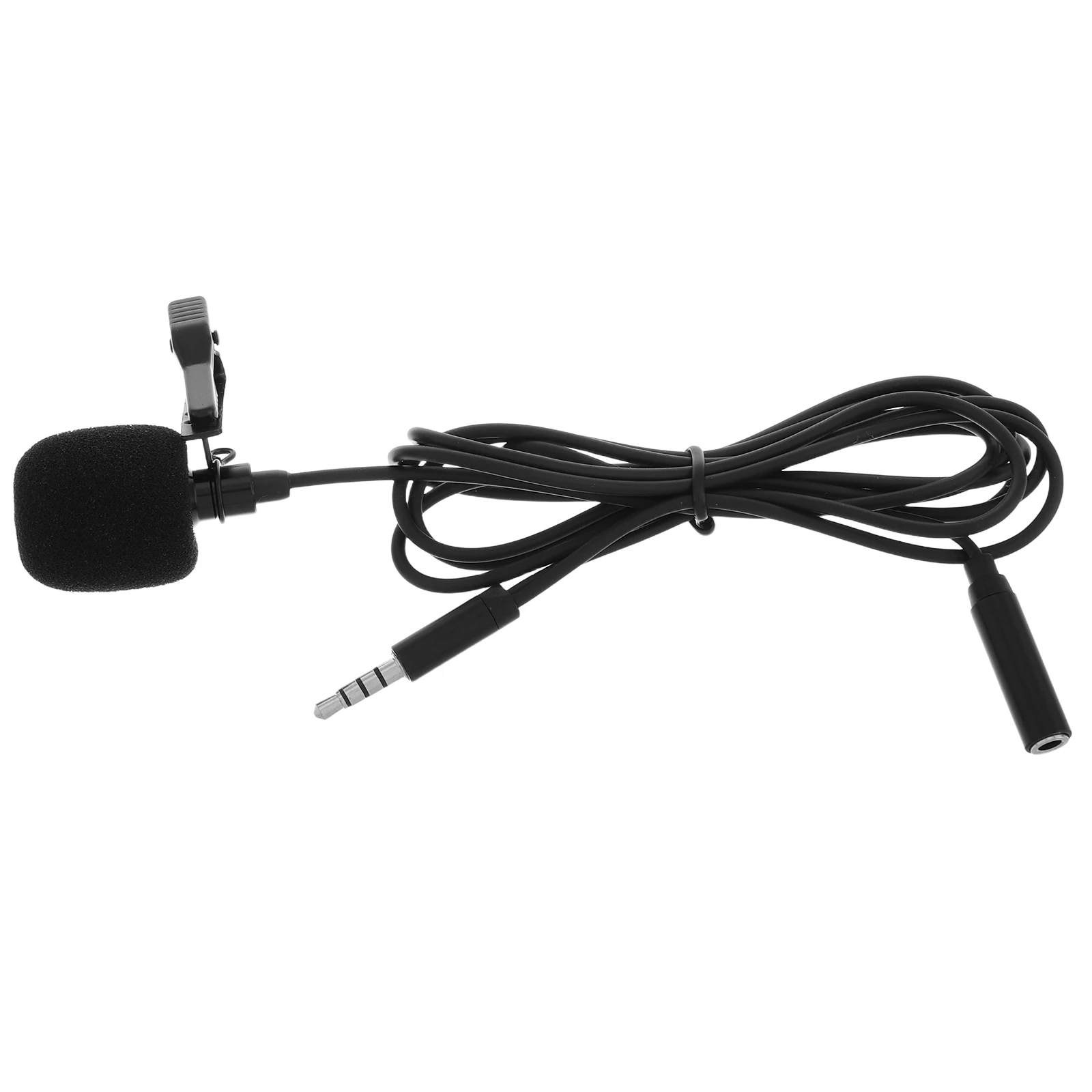 

Lavalier Microphone Small Mini Portable Recording Lapel Mics Studio Black Video Cell Phone Microphone Live Streaming KTV