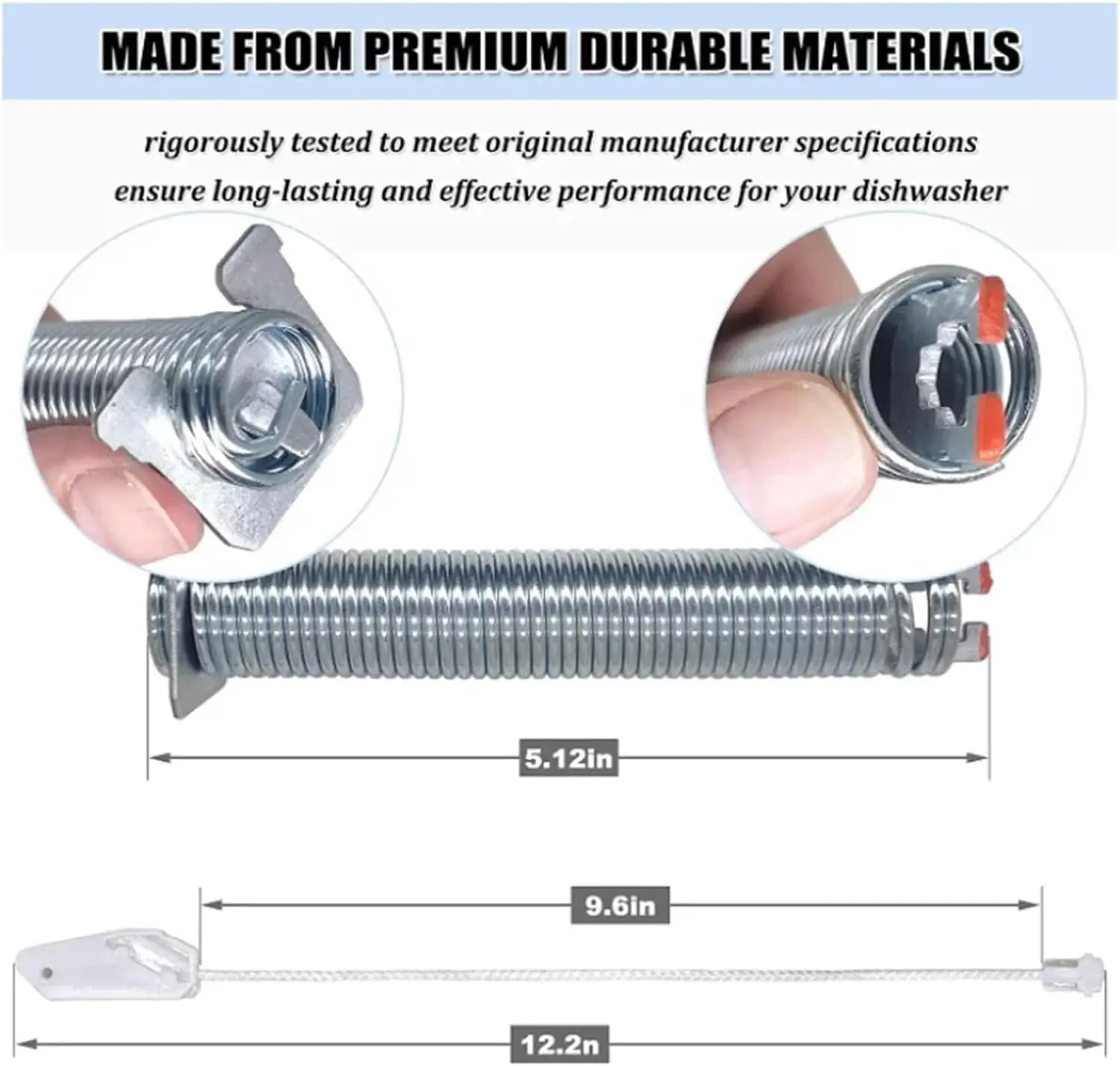 2 قطعة 00754873 طقم كابل زنبركي لباب غسالة الأطباق لقطع غيار المفصلي Bosch Thermador Gaggenau 00626664، 3279710، AP5802936،