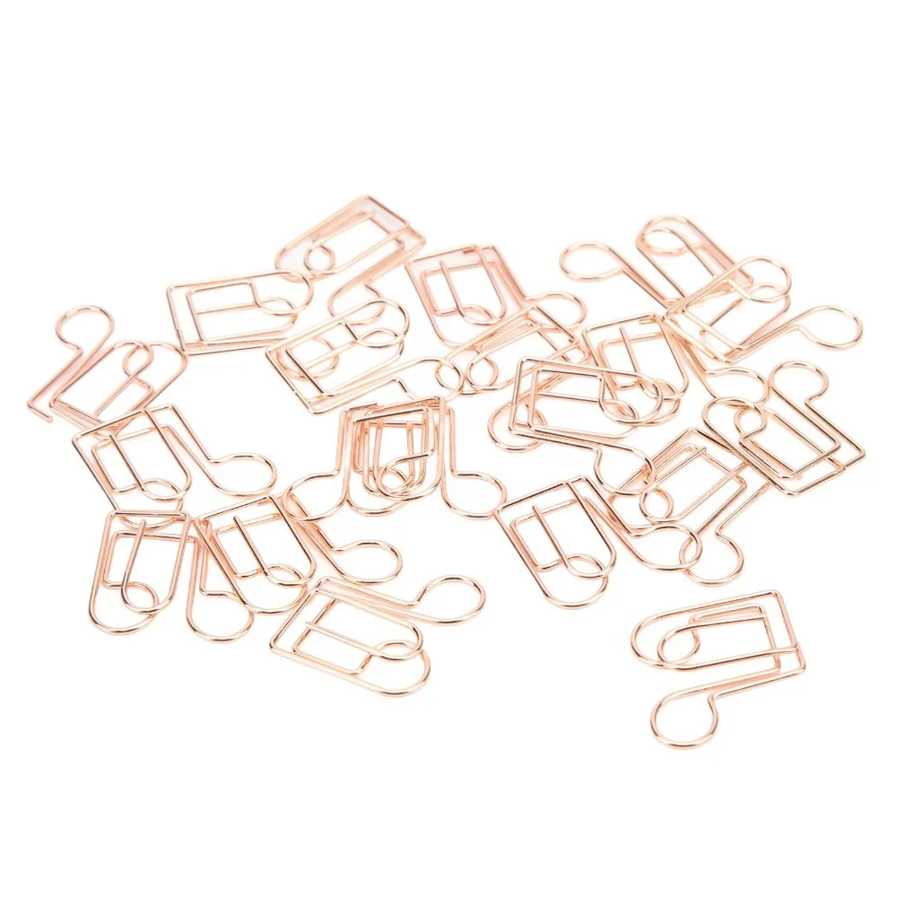 20 pcs Metal Musical Note Paper Clips Lightweight Colorful Cute Paper Clips Sturdy Decorative Paper Clips Document Organizing