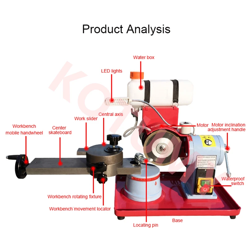 220V/550W Alloy Saw Blade Grinding Machine Small Saw Gear Grinding Machine Circular Saw Blade Sharpener Gear Grinder Machine