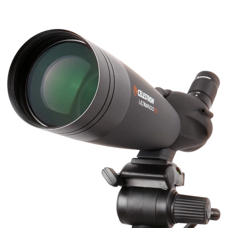 Зрительная труба Celestron Ultima 100ED, монокуляр с 22-66x зумом, телескопическая оптика с многослойным покрытием для наблюдения за птицами, наблюдения за звездами # 52253