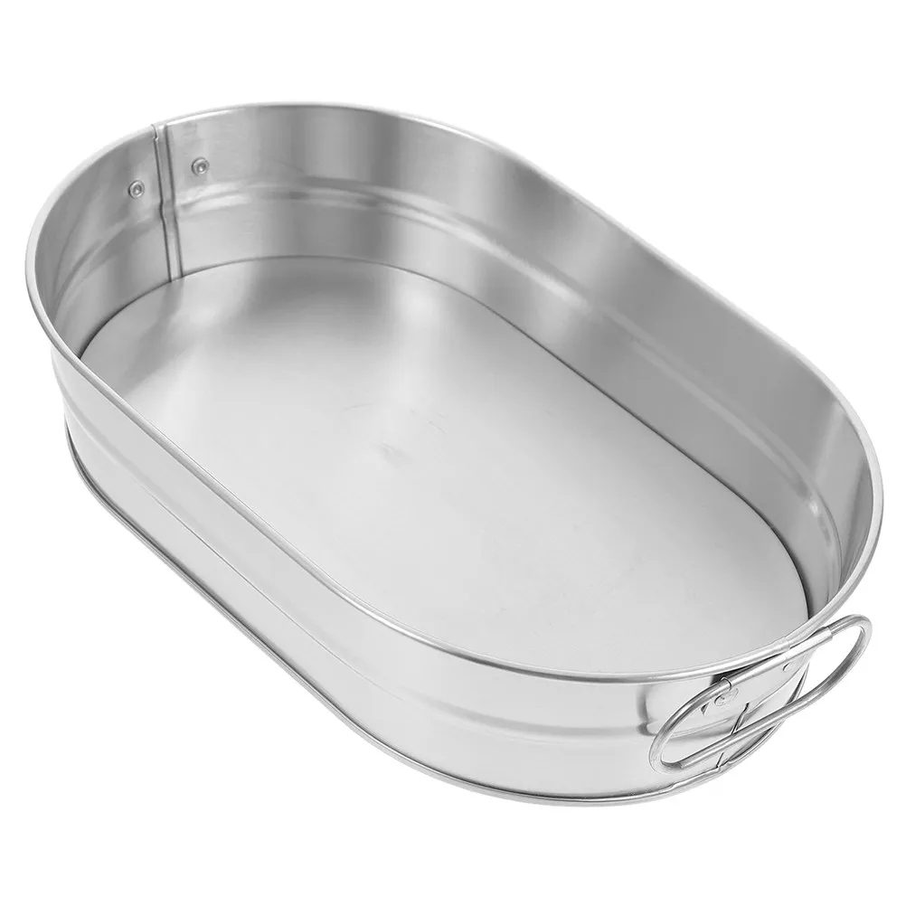 Stainless Steel Ice Cube Bucket Portable Beer Bottle Cooler Smooth Scratch Resistant Bar Wine Tub for Party Restaurant