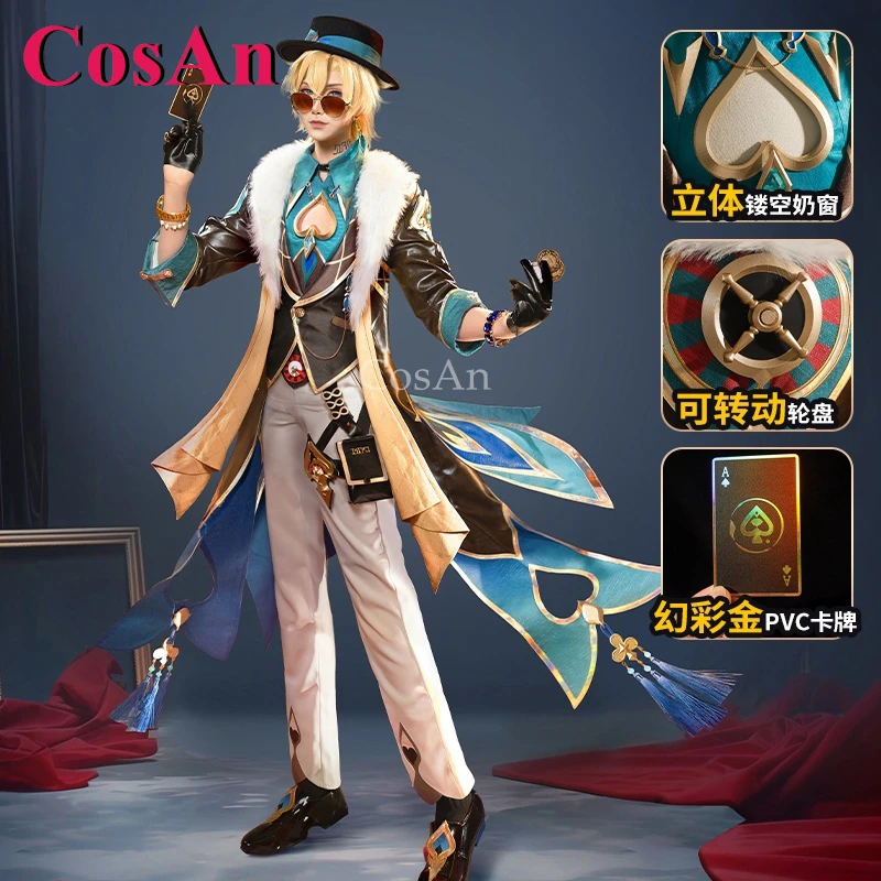 

CosAn Game Honkai: Star Rail Aventurine Cosplay Costumes Fashion Battle Uniform Full Set Halloween Party Role Play Clothing New
