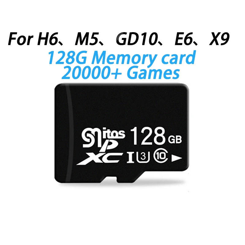 

128GB Game Memory Card For H6 M5 GD10 E6 X9 20000+ Games