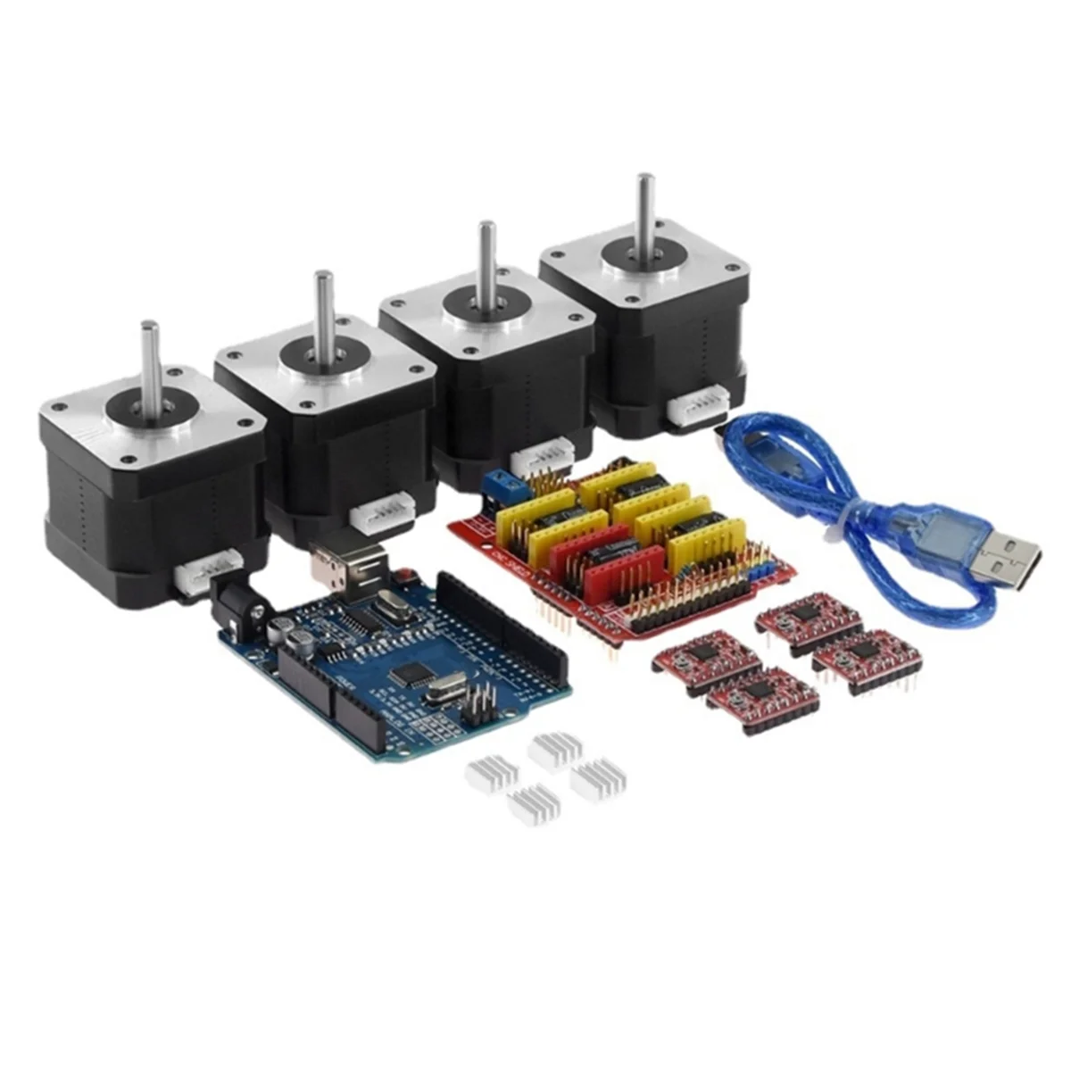 

4-Lead Nema17 Stepper Motor 17HS4401S + CNC-Shield V3 Engraving Machine+4pcs A4988 Driver Expansion Board 3D Printer Kit
