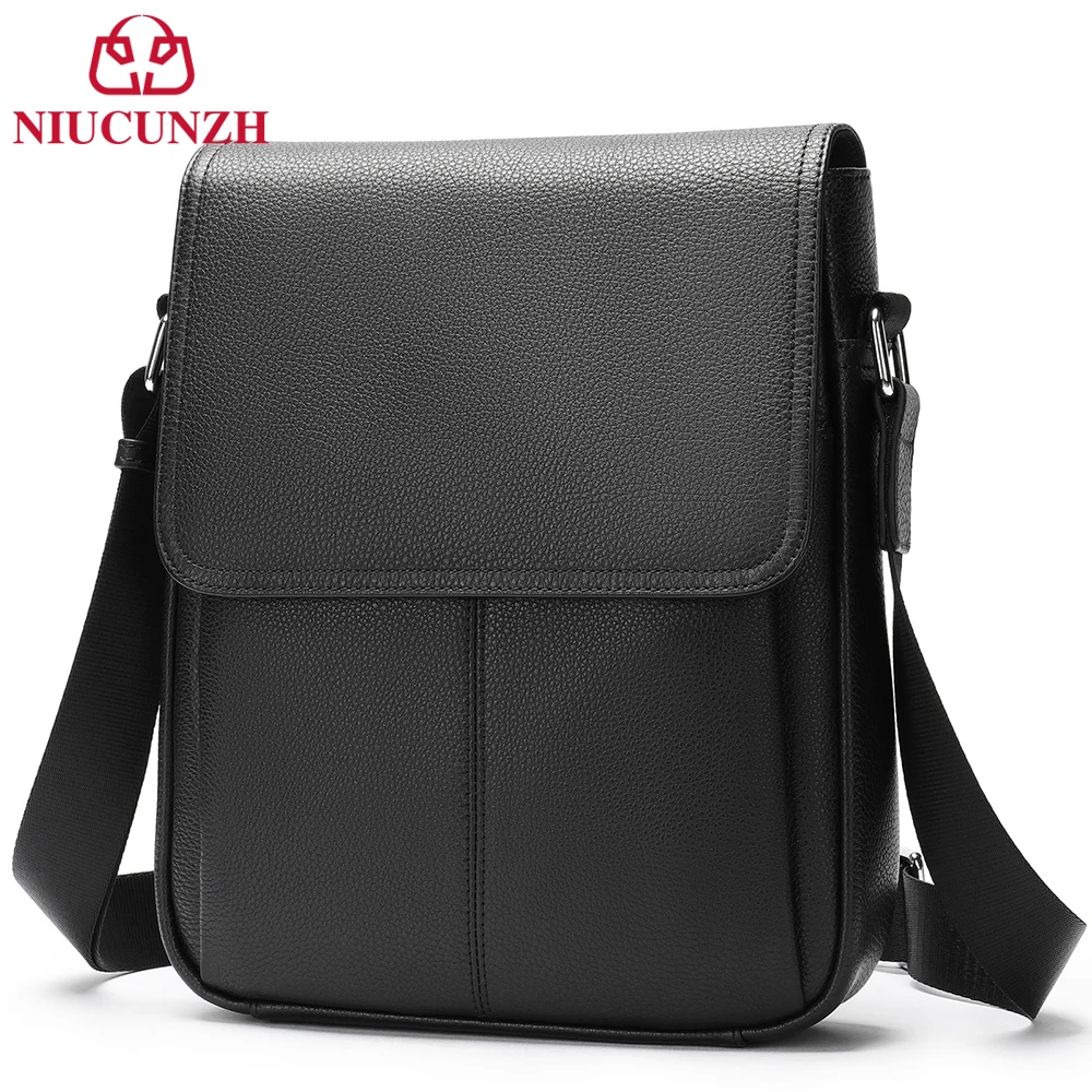 NIUCUNZH Men's Bags Genuine Leather Shoulder Bag For Men Casual Crossbody Man Handbag Business Messenger Bag Male Side Bags 9805