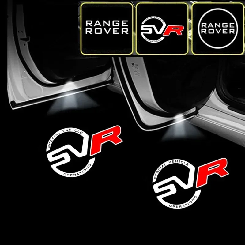 2Pcs LED Car Door Welcome Light Logo Ghost Shadow Courtesy Projector Lamps for Range Rover Sport Evoque SVR 2003-2021