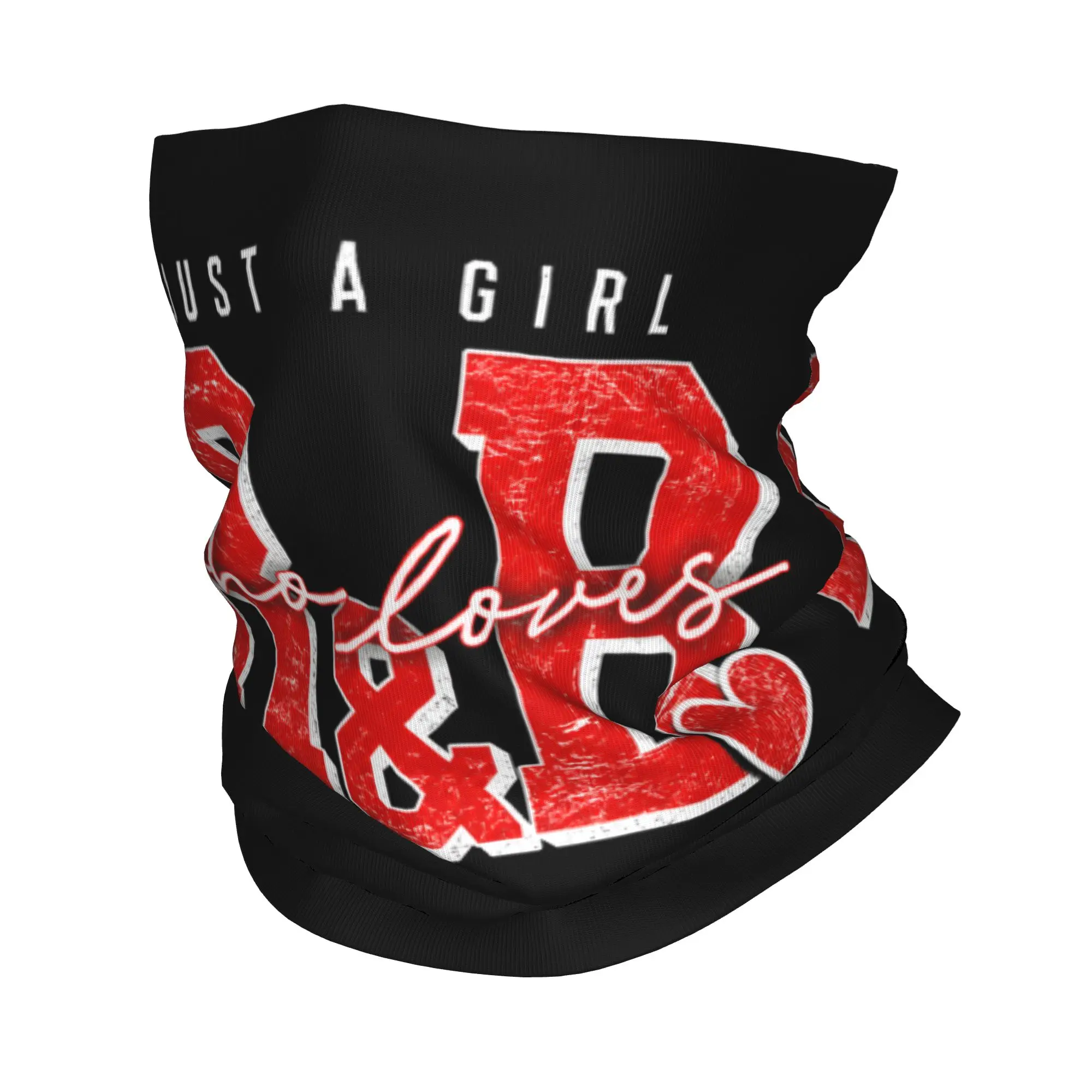 Just A Girl Who Loves R&B 90s Vintage Bandana Neck Gaiter Printed Music Balaclavas Wrap Scarf Multifunctional Headband Adult