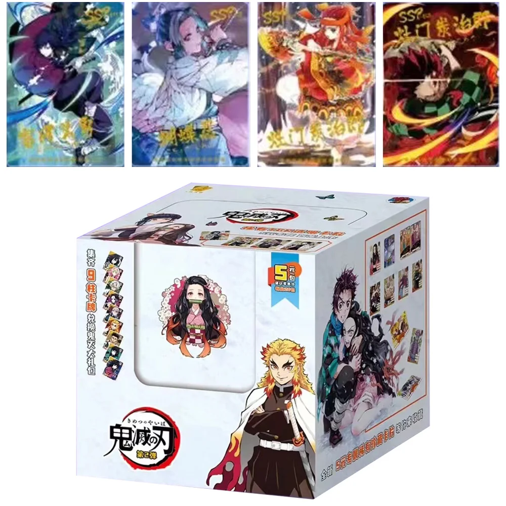 Wholesale Demon Slayer Cards Collections Booster Box Japanese Anime Game Child Kimetsu No Yaiba Collectibles Kids Toys