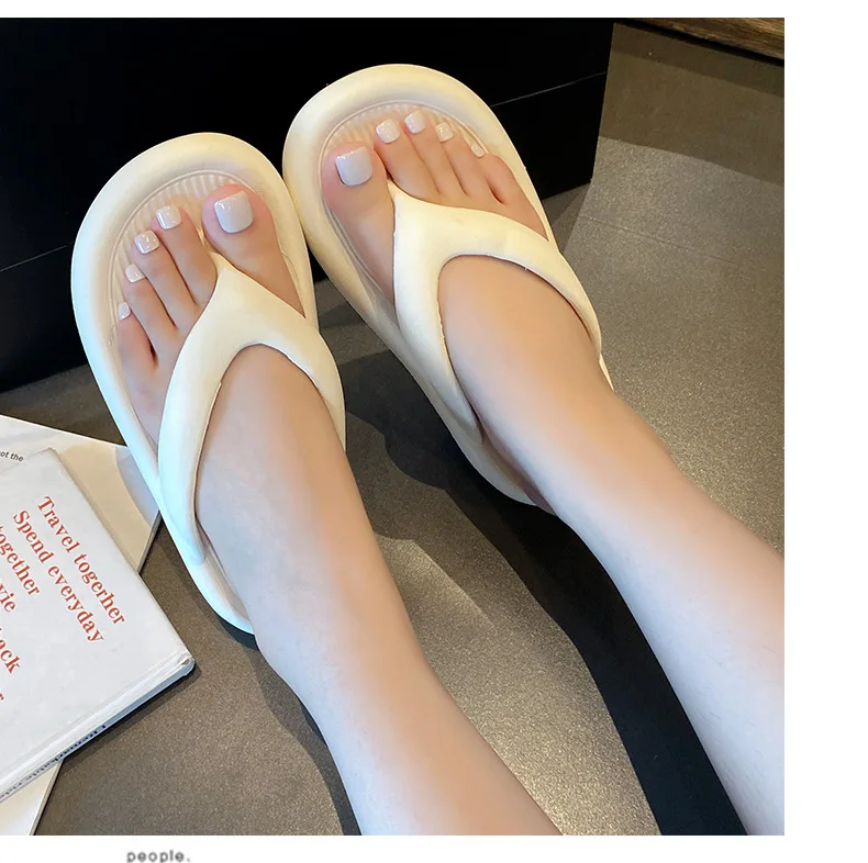 Evshine Damen-Sommer-Flip-Flops, Outdoor-Mode, rutschfeste Strand-Hausschuhe, bequem, weicher Boden, Damen-Sandalen, Haus-Badezimmer-Rutschen – Detail 28