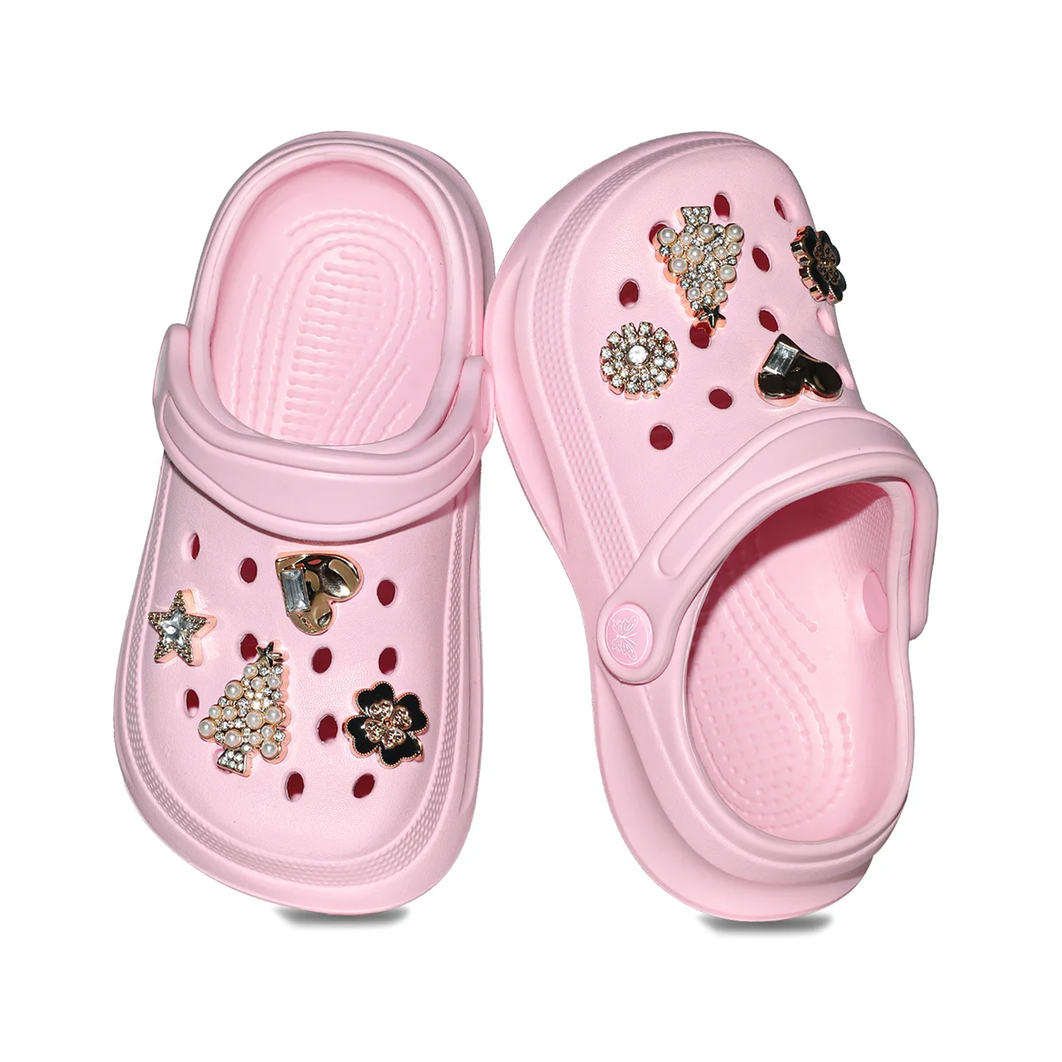Kids Slip-On Clogs and Mules - Breathable, Waterproof, EVA Garden Shoes with Decorative Chain for Beach and Everyday Wear 168