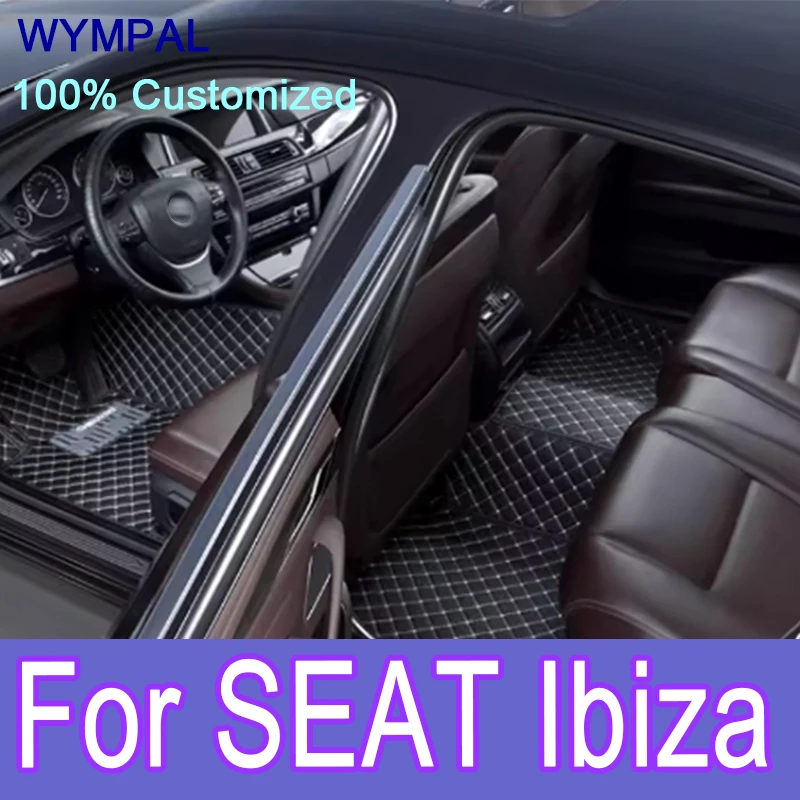 

Роскошные автомобильные коврики на заказ для SEAT Ibiza 2019 2020 2021, авто роскошные кожаные мужские и женские автомобильные коврики с полным покрытием