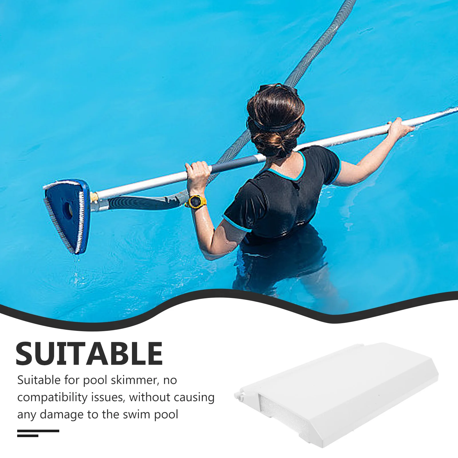 

Plastic Pool Skimmer Door Flap Replacement Durable Skimmer Door Plate to Prevent Water Backflow for Inground Pools