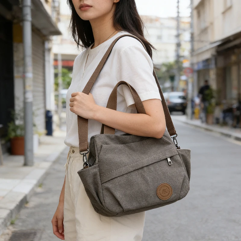 

Женская повседневная холщовая сумка Tiptoegirls с несколькими карманами, регулируемым ремнем через плечо, на каждый день, для путешествий