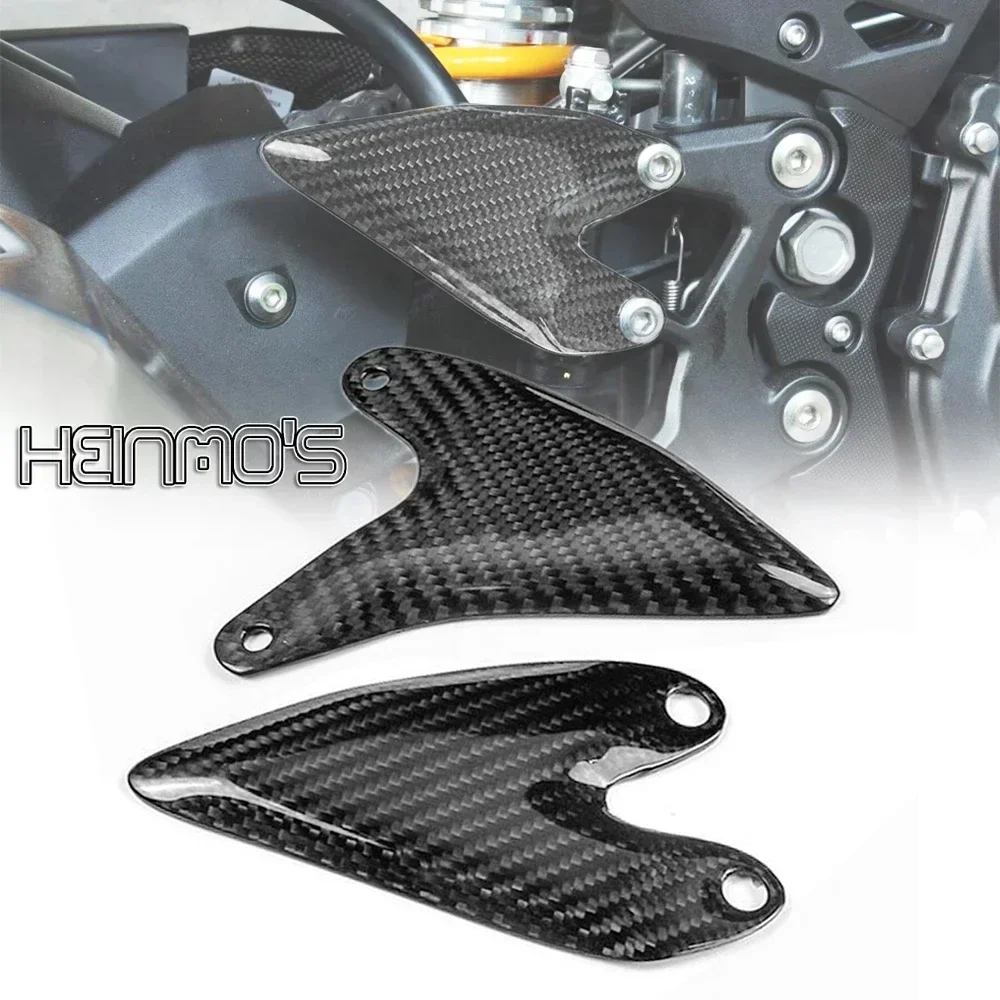 Für Kawasaki Ninja 400 Z400 Z400 2018-2023 Ferse Platten Fußpedal Pedal Kit Carbon Fiber Motorrad Fußrasten Fußrastenanlage ferse Schutz