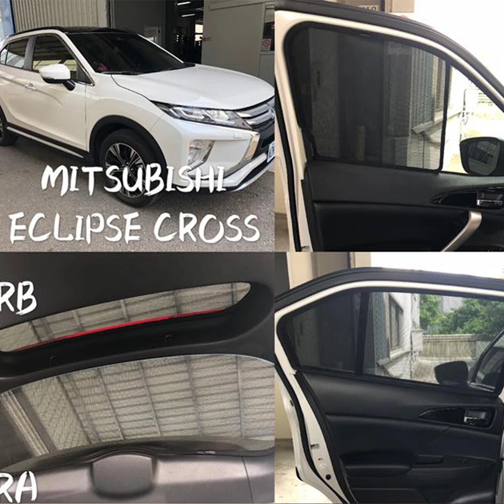 For Mitsubishi Eclipse Cross 2018-2023 2024 Car Sunshade Front Windshield Magnetic Mesh Curtain Rear Side Window Sun Visor Shade