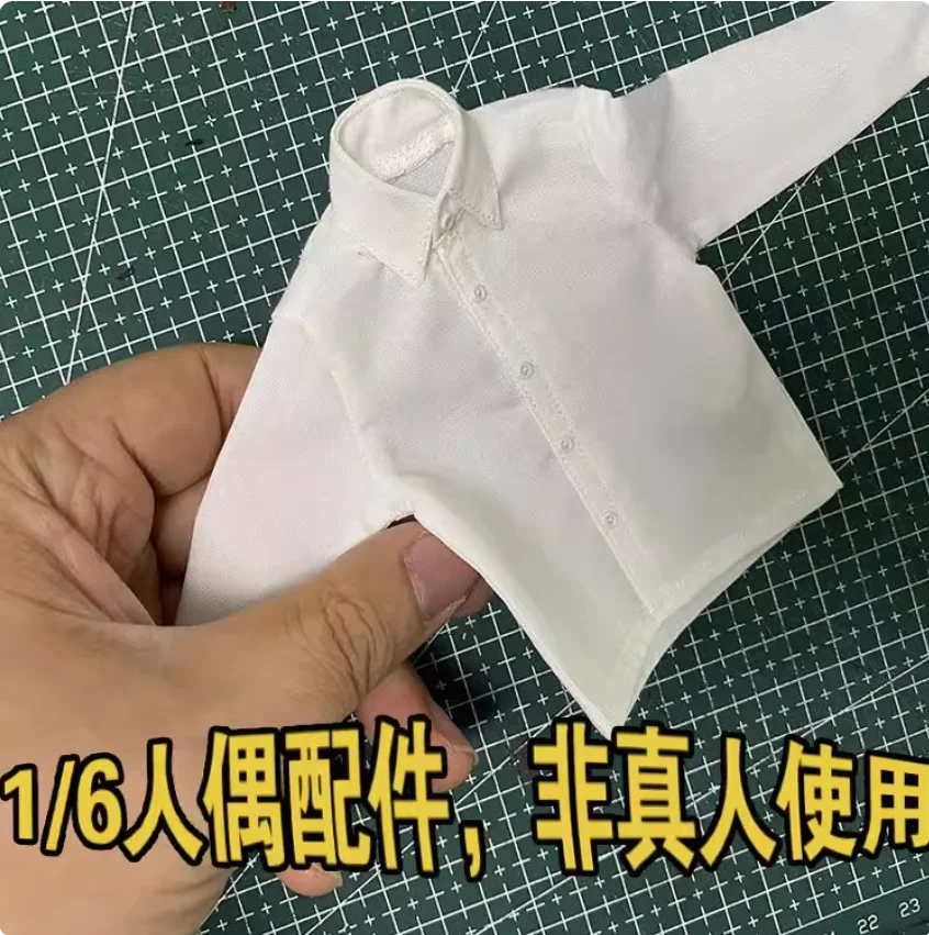Acessórios de roupas de soldado pequeno 1/6, camisa de manga comprida, modelo superior, brinquedo adequado para corpo de figura de ação de 12 '', em estoque