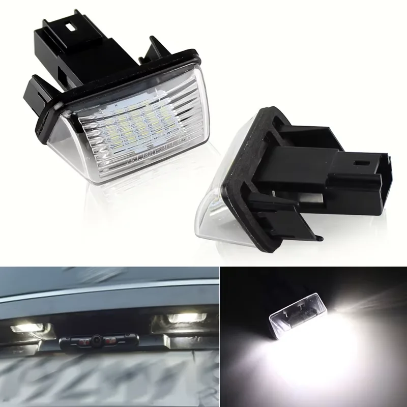 For Peugeot Partner 206 207 306 307 308 5008 LED Car License Number Plate Light For Citroen C3 C4 C5 BERLINGO Saxo Xsara Picasso