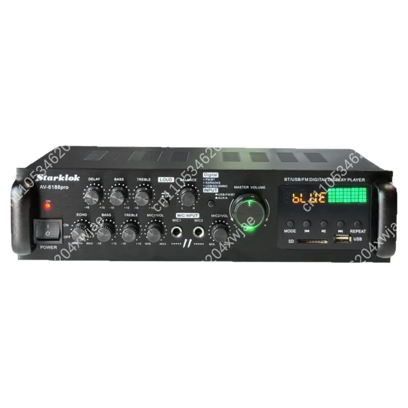 

High Performance Karaoke System 6188pro Digital Amplifier with Remote Control and Bluetooth Connectivity