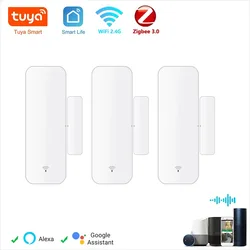 Tuya WiFi Zigbee Door Sensor Contact Sensor Open Closed Detector Smart Home Alarm Security Protection Work with Z2MQTT HA