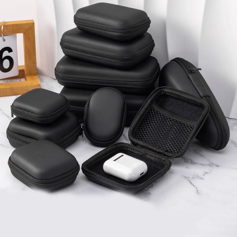 Portable Mini Hard Shell Digital Gadgets Storage Bag Artificial Leather Earphone Charger Case Data Cable U Disk Organizer