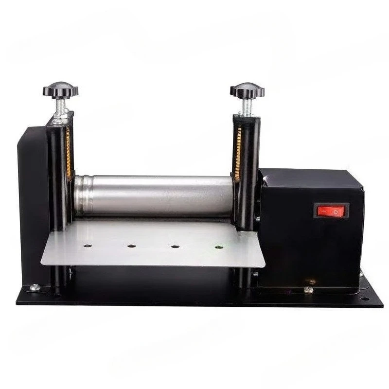 Small Manual Leather Pressing Laminator Hand Crank Leather Drawing Machine for Shoulder Strap Tube Making