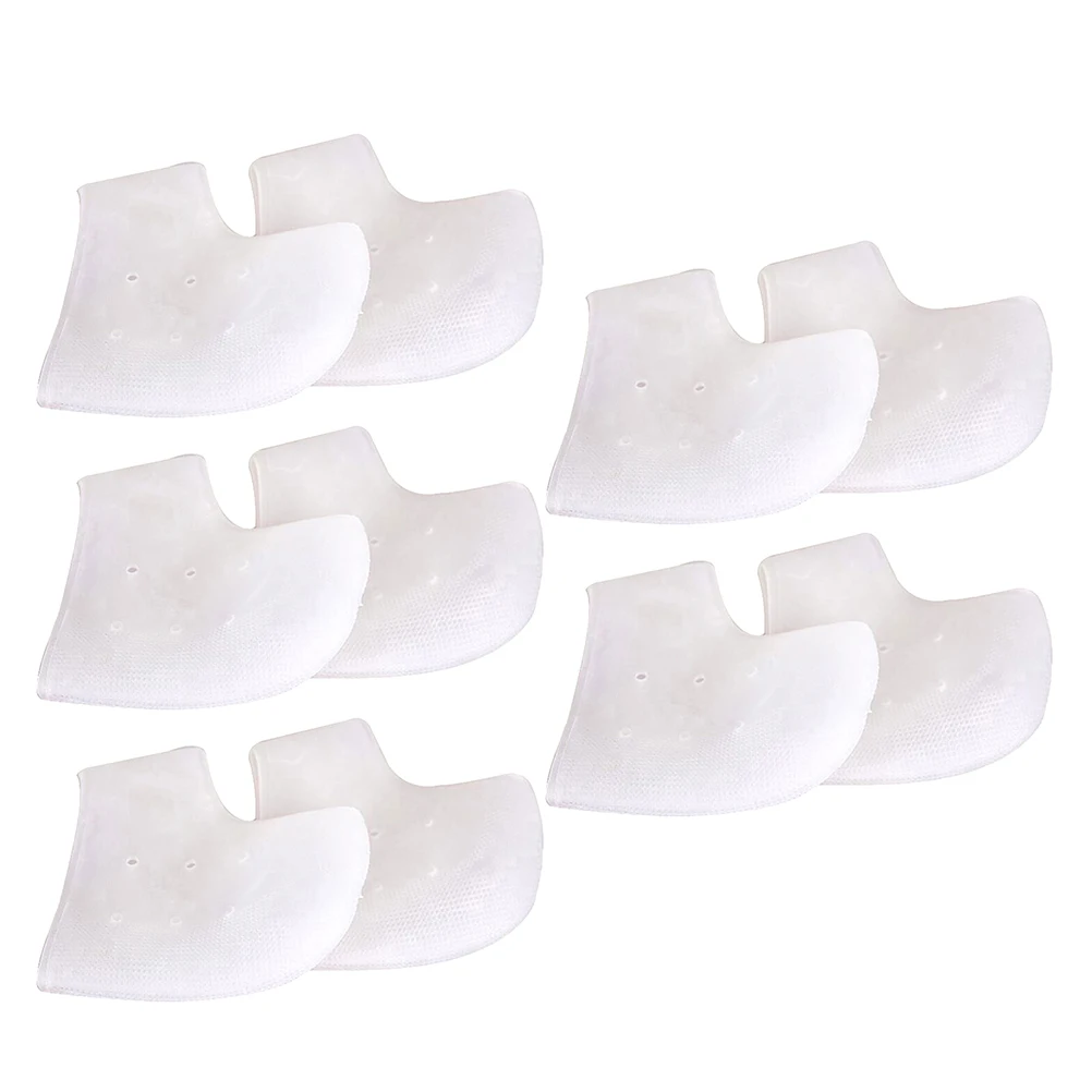 

5 Pairs Silicone Protective Sleeve Medical Grade Heel Socks Breathable Anti-cracking Ankle Cover For Daily Life Foot Care Tools