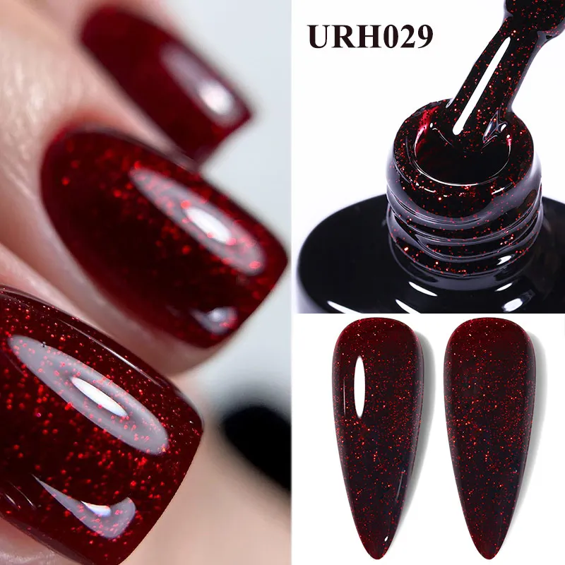UR SUGAR-esmalte de uñas en Gel con lentejuelas brillantes, Gel de Color semipermanente, Base Vernis, capa superior, manicura artística, Gel UV para remojar, 7ml