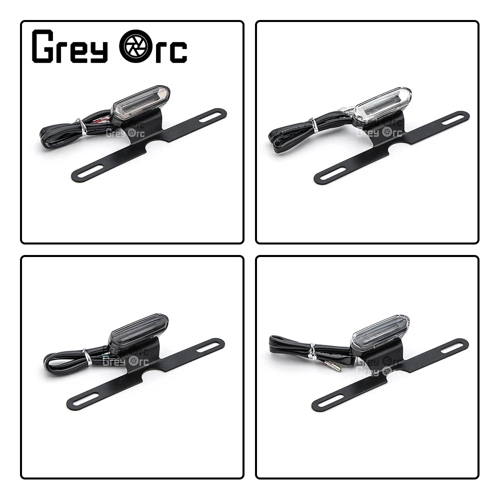 Motorcycle LED License Plate Light Number Backlight Accessories Bike Rear Lighting Currency 12V