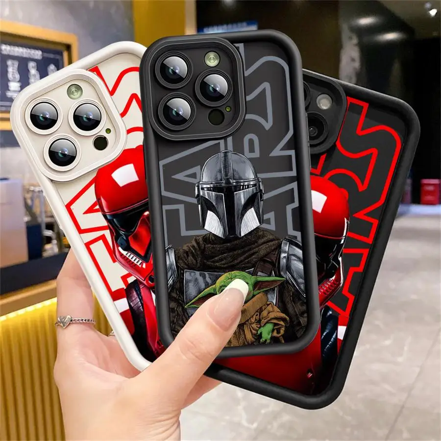 Star Mandalorians W-Wars Phone case for iPhone 11 12 15 16 13 14 Pro ProMax 14 Plus 15 Plus 16 Plus funda cases