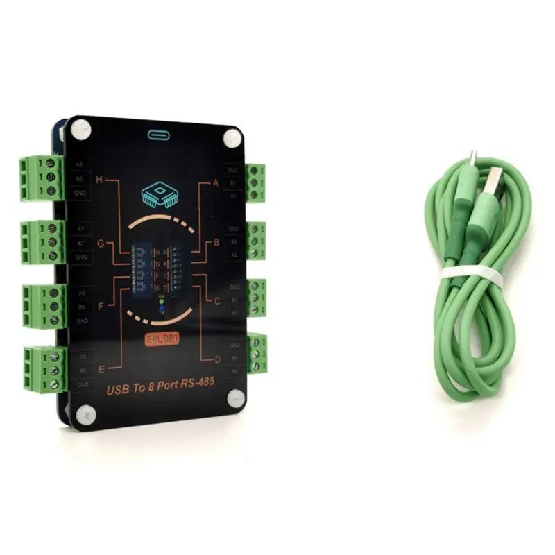 M52K-CH348 Expansion Module EKU081 USB To 8-Channel RS485 Serial Converter Type-C To 8-Channel 485 Serial Port Adapter