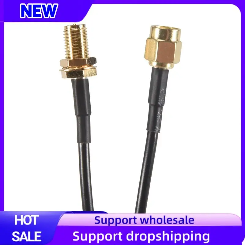Suitable Black RP-SMA Male To Female Wifi Antenna Connector Extension Cable